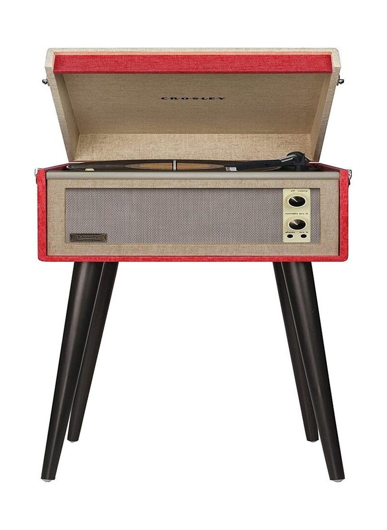 Crosley - Crosley Bermuda Turntable with Bluetooth Record Player, Red - Image 1