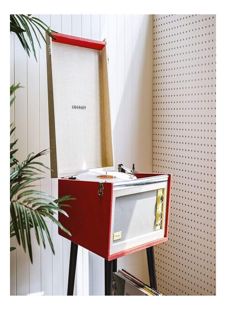 Crosley - Crosley Bermuda Turntable with Bluetooth Record Player, Red - Image 1