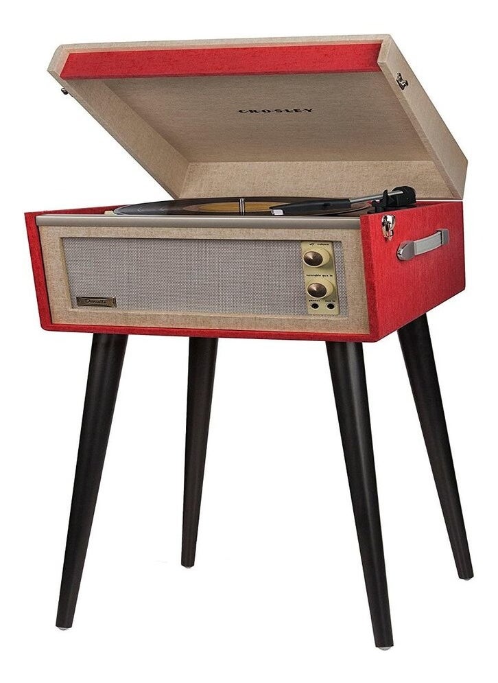 Crosley - Crosley Bermuda Turntable with Bluetooth Record Player, Red - Image 1