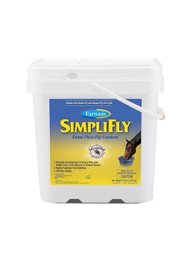 Farnam SimpliFly Feed Through Fly Control for Horses, Breaks the Fly Life Cycle, Pellets, 10 Pound Bucket, 160 Day Supply for One Horse - Image 1