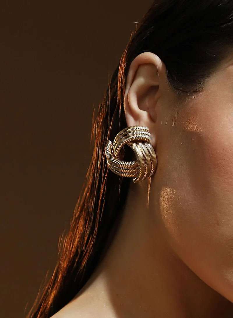 سوهي أقراط نسائية متدلية بتصميم متشابك مضلع