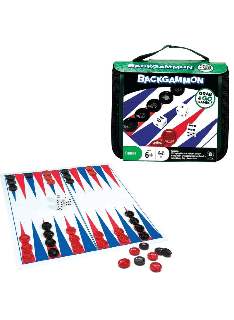 Ambassador Grab & Go Games - Travel Backgammon - Image 1