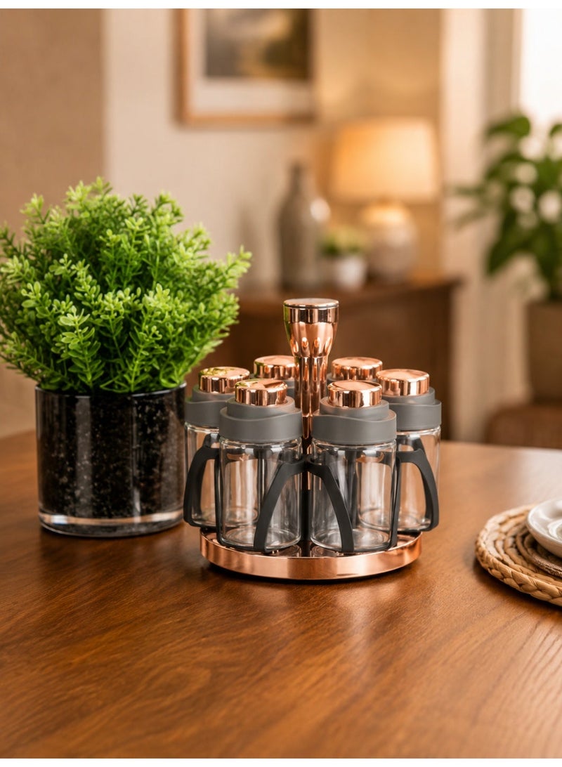 Drobina 7 Piece Salt and Pepper Shaker Set Gray - Image 1