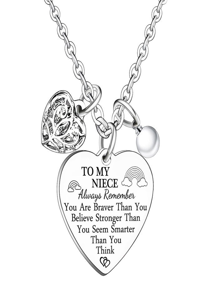 Nimteve Heart Pendant Necklace for Niece - Inspirational Gift from Auntie or Uncle - Image 2