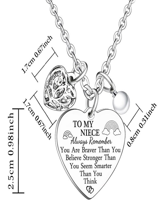 Nimteve Heart Pendant Necklace for Niece - Inspirational Gift from Auntie or Uncle - Image 3