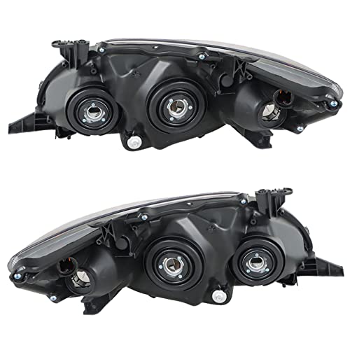 ANTUKO Halogen Headlight Assembly Driver and Passenger Side Chrome Headlamps Replacement for 2011 2012 2013 Corolla TO2502203 TO2503203 - Image 3