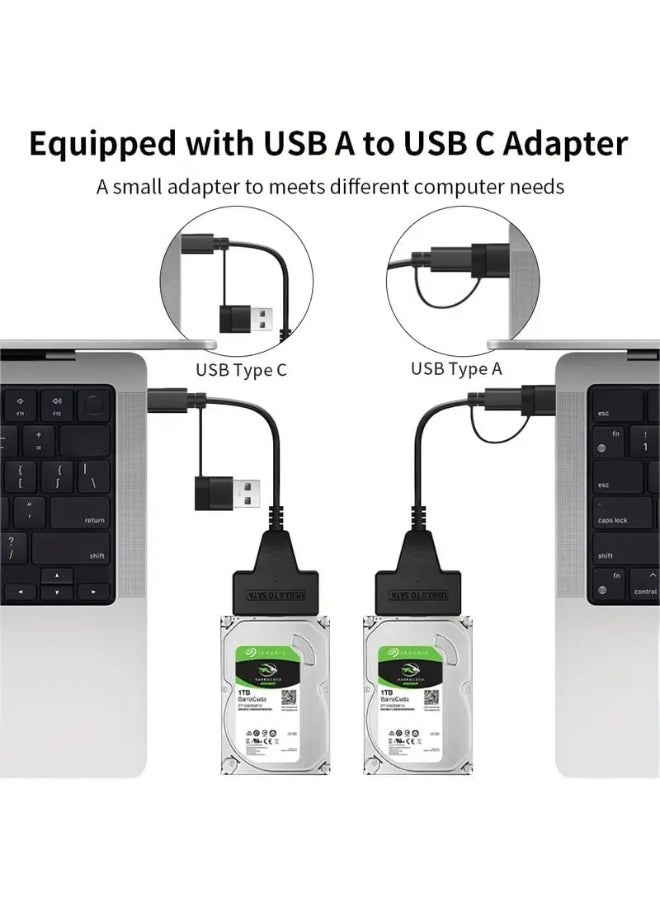 Haing محول Type-C/USB 3.0 إلى SATA III – متوافق مع SSD و HDD بحجم 2.5 بوصة، سرعة عالية 5Gbps، توصيل وتشغيل - Image 3