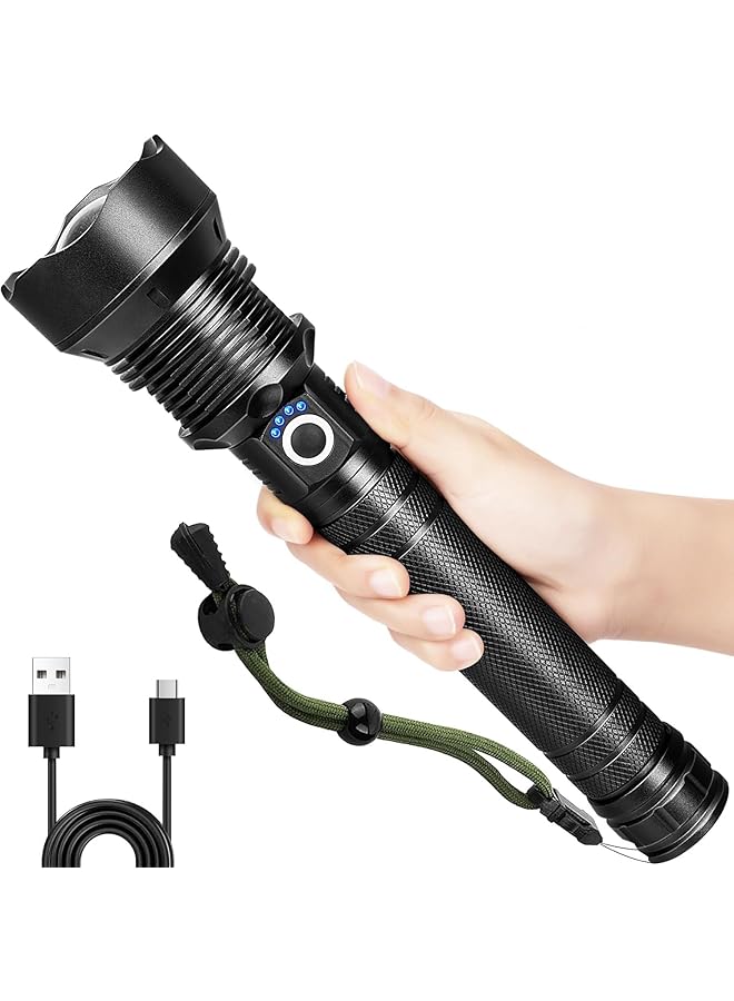 Rechargeable Flashlight 990 000 Lumens Super Bright LED Tactical Flashlight with 5 Modes IPX6 Waterproof for Hunting Camping Emergencies - Image 1