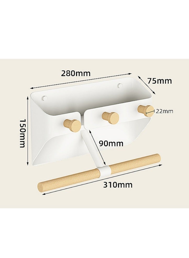 XiuWoo Multifunctional Wall-mounted Simple School Bag Handbag Wall Rack Clothes Closet Hanger Rack Storage Box Suitable for Bags Clothes Umbrellas Keys and Small Item  - Image 3