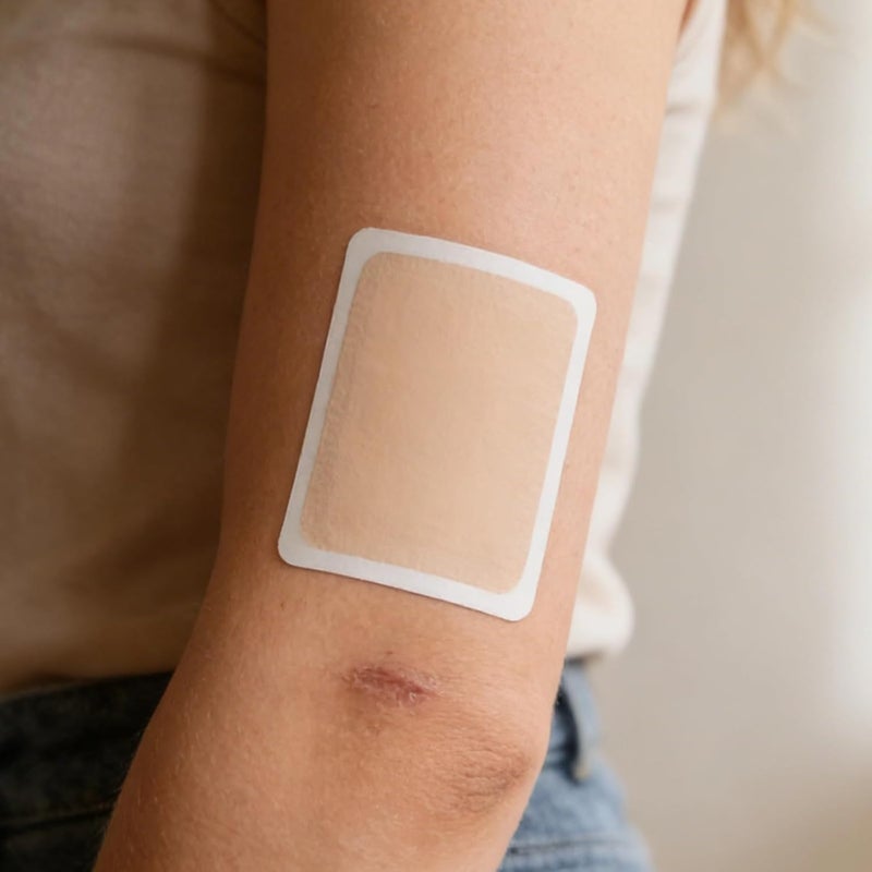 6 Pcs Concealer Stickers For Scar Birthmark, Tattoo Cover Up Patches, 5.1 X 3.3 In, Ultra Thin, Waterproof, Breathable, Skin Flaw Concealing, Asian Skin Tone - Image 3