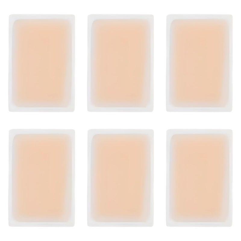 6 Pcs Concealer Stickers For Scar Birthmark, Tattoo Cover Up Patches, 5.1 X 3.3 In, Ultra Thin, Waterproof, Breathable, Skin Flaw Concealing, Asian Skin Tone - Image 1