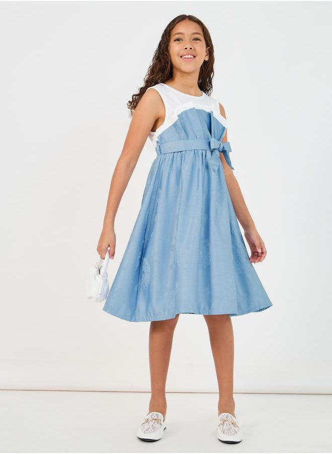 Pleated Front Sleeveless Dress with Tie Belt - pzsku/Z6A3BD3F28A23F857C46FZ/45/_/1738245846/7a52af5b-971b-4604-9b04-5671124198dc