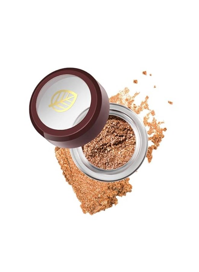 Biotique Natural Makeup Diva Glimmer Sparkling Powder Eyeshadow, Amber Blaze, 1.5G, Brown - Image 1