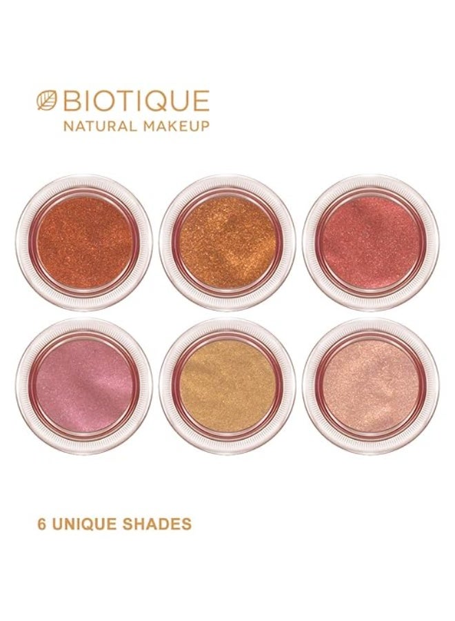Biotique Natural Makeup Diva Glimmer Sparkling Powder Eyeshadow, Amber Blaze, 1.5G, Brown - Image 3