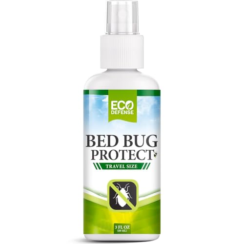 Eco Defense بخاخ مكافحة بق الفراش بحجم السفر - معتمد من TSA 3 أوقية – أساسيات السفر للفنادق والرحلات البحرية والإجازات - مع زيوت عطرية طبيعية - Image 1