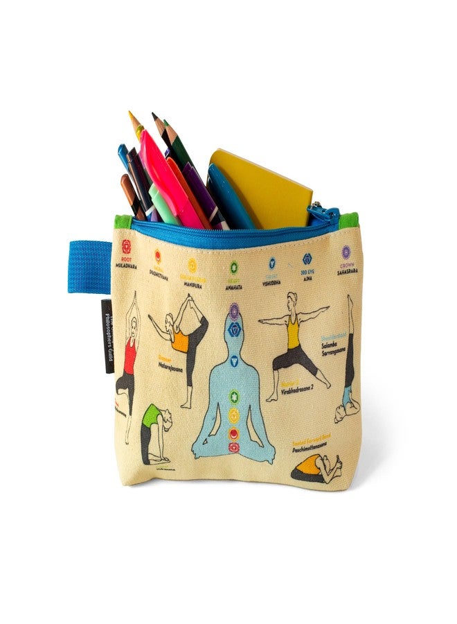 The Unemployed Philosophers Guild Yoga Bag - 9" Canvas Zipper Asana Themed Pouch for Pencils, Tools, Cosmetics, Toiletries and More - Image 5