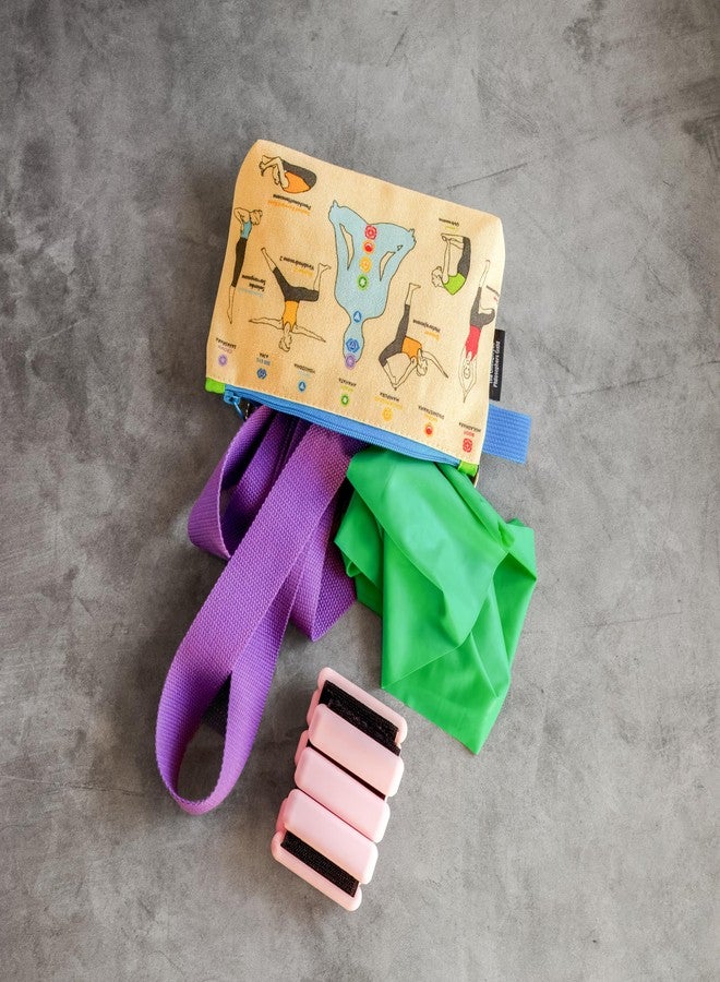 The Unemployed Philosophers Guild Yoga Bag - 9" Canvas Zipper Asana Themed Pouch for Pencils, Tools, Cosmetics, Toiletries and More - Image 2