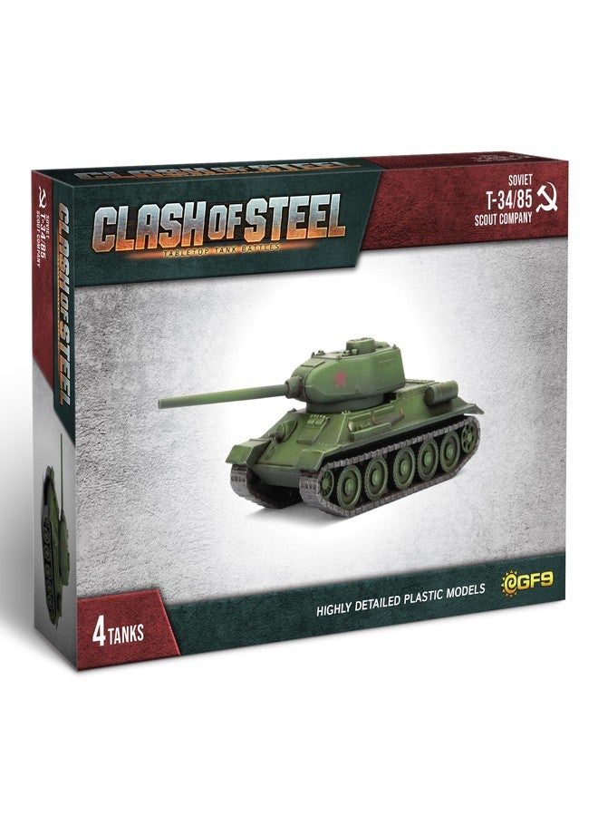 Gale Force Nine Clash of Steel: Tabletop Tank Battles - Soviet T-34/85 Scout Company - Image 1