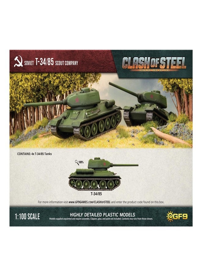 Gale Force Nine Clash of Steel: Tabletop Tank Battles - Soviet T-34/85 Scout Company - Image 3