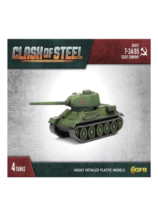 Gale Force Nine Clash of Steel: Tabletop Tank Battles - Soviet T-34/85 Scout Company - Image 4