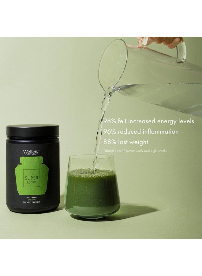 WelleCo The Super Elixir Daily Greens Powder, Probiotic Drink Mix with Whole Foods, Gluten Free, Vegan Gut Health Powder, Energy, Immunity, Healthy Skin, Hair & Nails (300g, Pineapple & Lime Jar) - Image 3