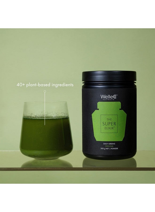 WelleCo The Super Elixir Daily Greens Powder, Probiotic Drink Mix with Whole Foods, Gluten Free, Vegan Gut Health Powder, Energy, Immunity, Healthy Skin, Hair & Nails (300g, Pineapple & Lime Jar) - Image 2