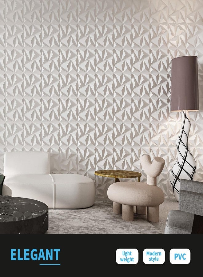 Art3d 3D Wall Panels 20 Pack, 11.8" x 11.8" (19 Sq.ft) PVC Wall Panels, Glue Up Wall Decor for Living Room, Bedroom, Office, White - Image 4