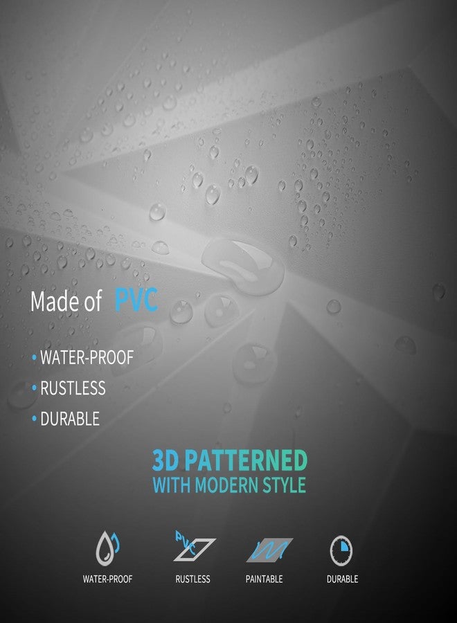 Art3d 3D Wall Panels 20 Pack, 11.8" x 11.8" (19 Sq.ft) PVC Wall Panels, Glue Up Wall Decor for Living Room, Bedroom, Office, White - Image 3