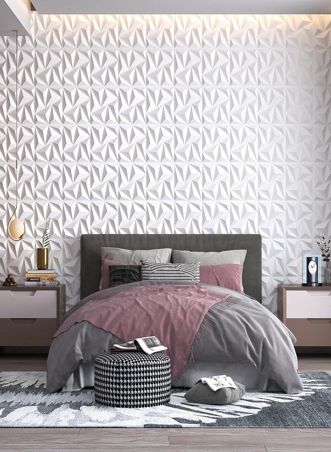 Art3d 3D Wall Panels 20 Pack, 11.8" x 11.8" (19 Sq.ft) PVC Wall Panels, Glue Up Wall Decor for Living Room, Bedroom, Office, White - Image 5