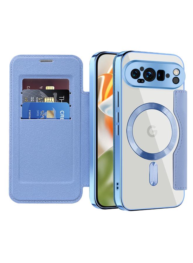 S-TOP Case For Google Pixel 9 Pro Shield Magsafe RFID Anti-theft Rhombus Leather Phone Case - Image 2