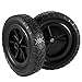 HOIGON HOIGON 2 PCS 8 x 1.75 Inch Solid Rubber Hand Truck Wheel, Universal Replacement Tires Wheels for 1/2 Inch Axle, Lawn  - Image 2