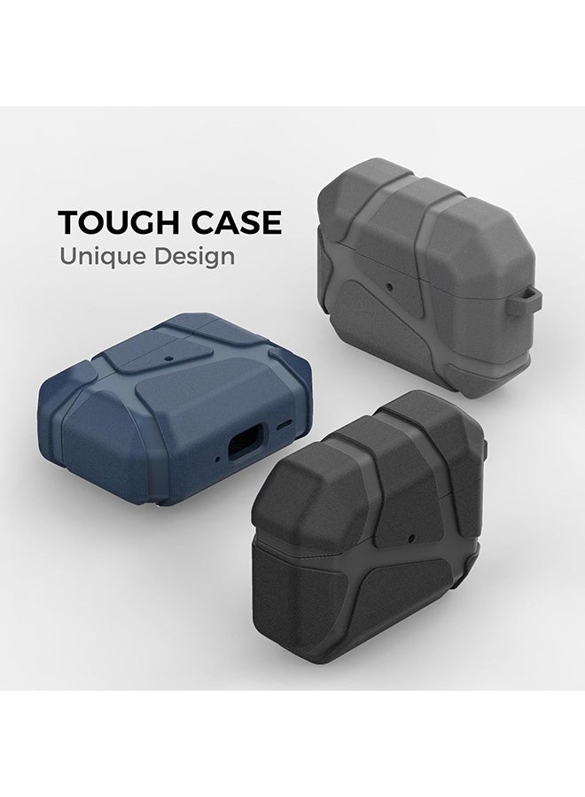 O Ozone Case for Airpods Pro 3 |Armor Design Hard Protective Case with Safety Lock & Hidden Phone Stand, Shockproof Hard Case Cover for Men -Orange - Image 5