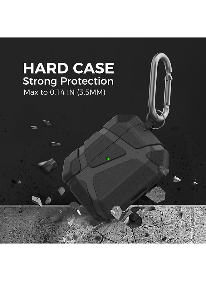 O Ozone Case for Airpods Pro 3 |Armor Design Hard Protective Case with Safety Lock & Hidden Phone Stand, Shockproof Hard Case Cover for Men -Orange - Image 4