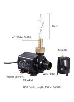 NIBEMINENT Brushless DC Water Pump Black/White/Silver 10x5.5x7centimeter  - Image 4