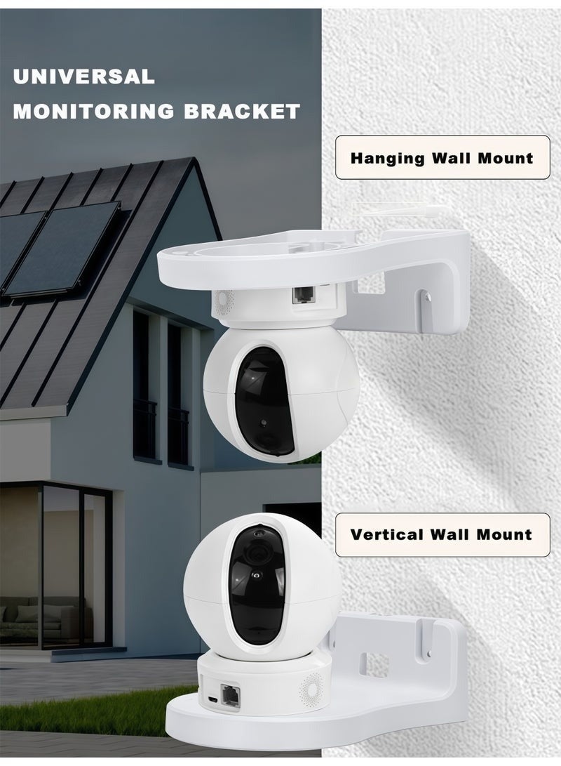 Closeli 1 Pack Security Camera Mount Bracket, No Drill Wall Mount for CCTV & IP Cameras, Wall Ceiling Corner Camera Holder, ABS Adjustable Base Stand, Compatible with EZVIZ C6 C4 Series, Indoor Home Security, Cable Management - Image 2