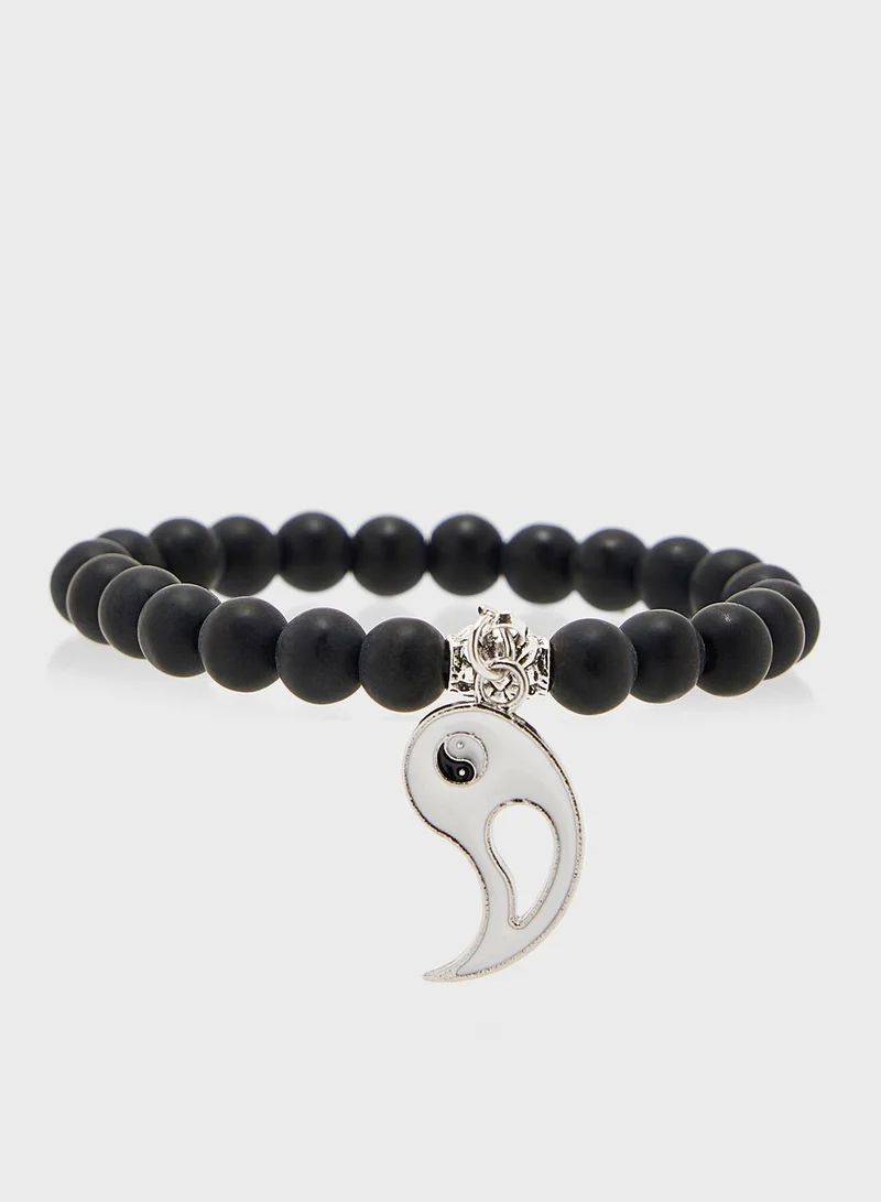 Seventy Five 2 Pack Yin Yang Beaded Bracelet Set