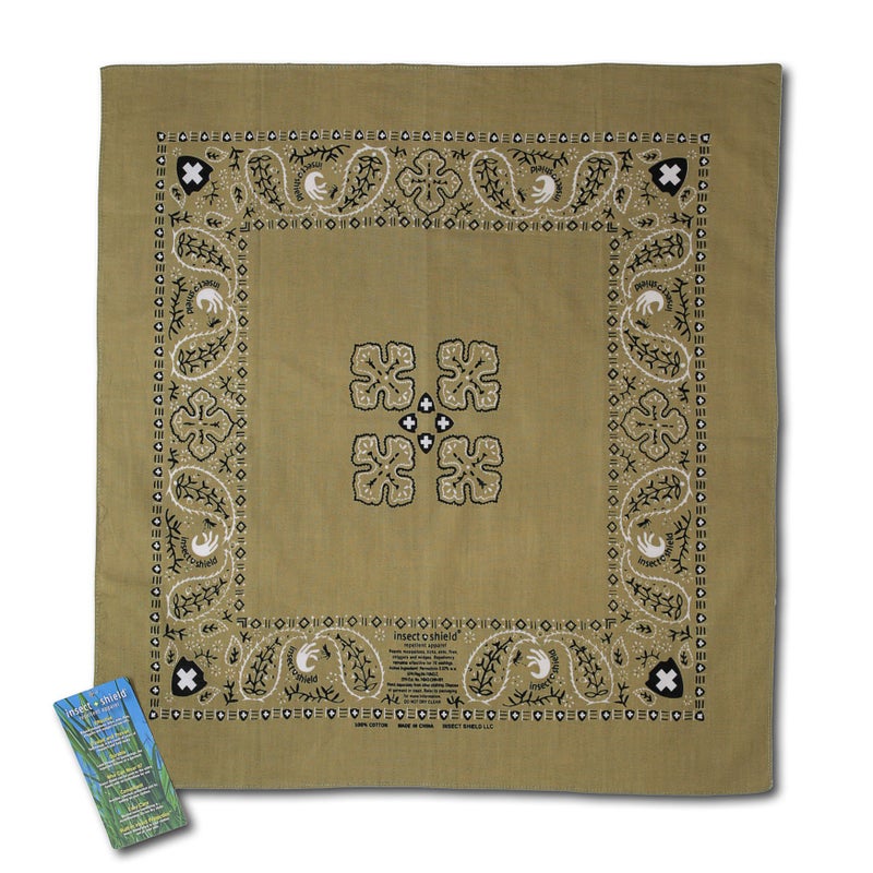 Insect Shield Bug and Insect Repellant Bandana, Olive, One Size - Image 3