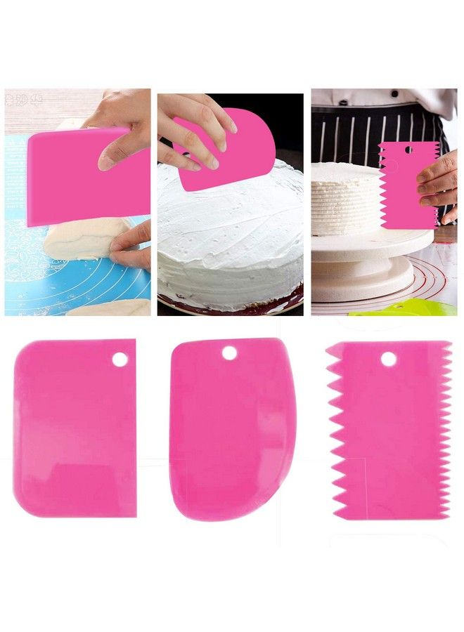 Jutoe 22Pcs Piping Bags And Tips Set2 Reusable Silicone Pastry Bag With 14 Stainless Steel Nozzle Icing Tips Set 3 Icing Smoother & 2 Couplers &1Sealing Clip For Baking Decorating Cake Tool (Pink) - Image 3