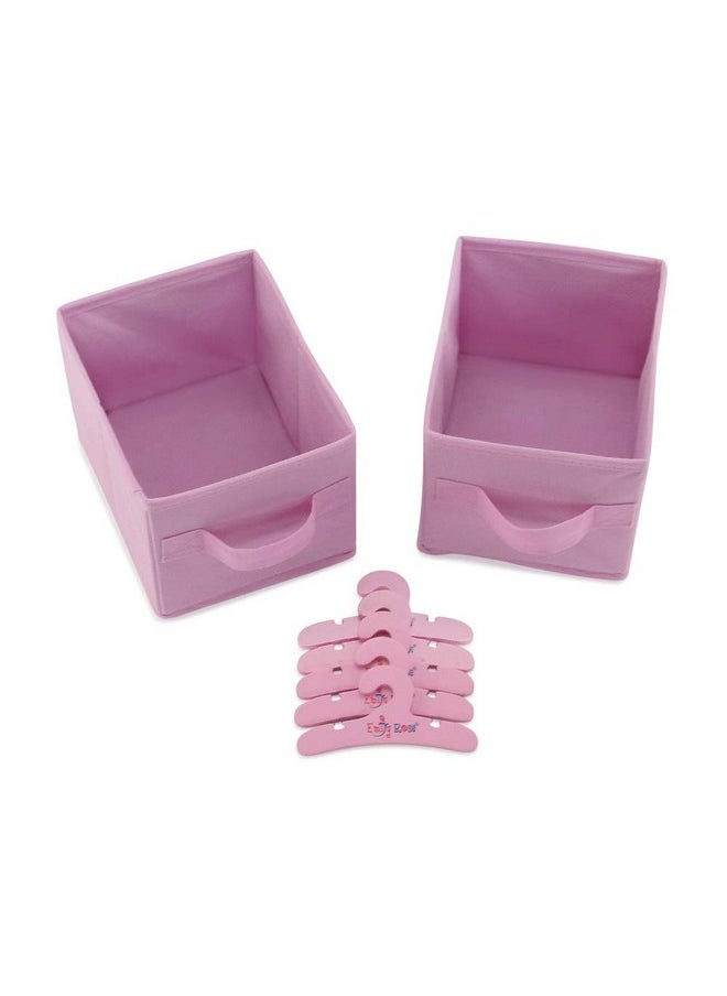 Emily Rose Emily Rose 14 Inch Doll Pink 14" Doll Clothes Storage Armoire Closet - Star, Includes 5 Doll Clothing Hangers | Wardrobe Fits 14"-15" Doll Clothes  - Image 4