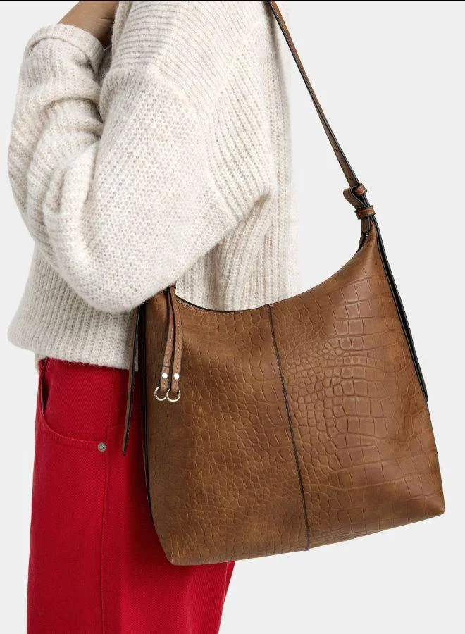 بارفوا حقيبة كتف مع نقش حيواني