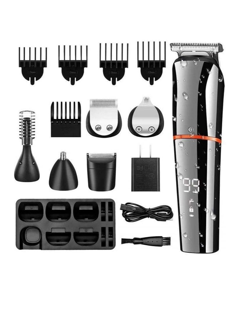 Bukela 6-in-1 Hair Trimmer & Foil Shaver Set: Electric Trimmer, Rechargeable Beard Trimmer for Men, Nose Hair Clippers for Men Cordless, Clippers and Trimmers Set  - Image 1