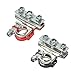 SUJADE 2 Pack 12V Automotive Top Post Battery Wire Cable Terminals Clamp Connectors Kit Car 3 Way Battery Terminals Positive and Negative Applicable in Car Boat Van and More - Image 2