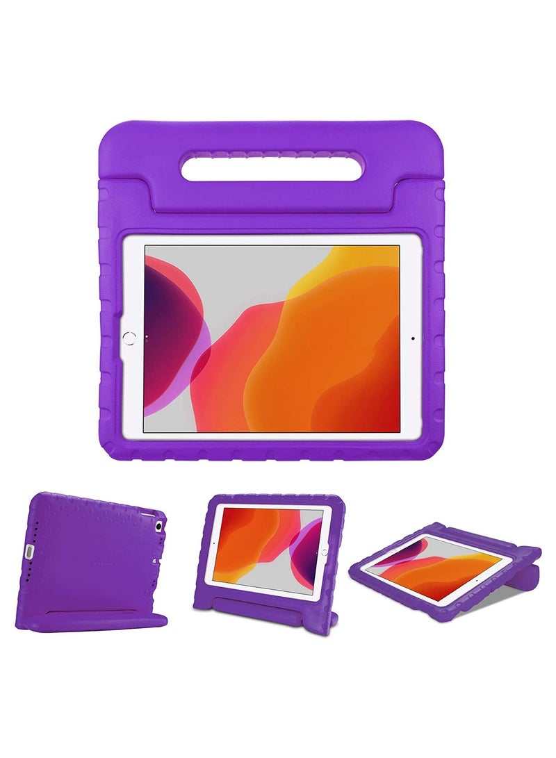 Procases ProCase Kids Case for iPad 10.2 inch 9th 2021/ 8th 2020/ 7th 2019/ iPad Air 10.5" 2019/ iPad Pro 10.5, Shockproof Convertible Handle Stand Cover Light Weight Kids Friendly Case for iPad 9/8/7 -Purple - Image 1