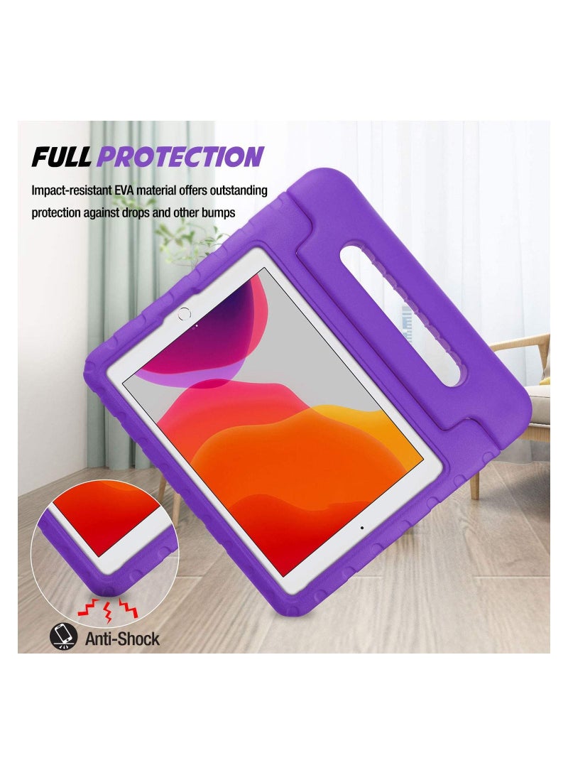 Procases ProCase Kids Case for iPad 10.2 inch 9th 2021/ 8th 2020/ 7th 2019/ iPad Air 10.5" 2019/ iPad Pro 10.5, Shockproof Convertible Handle Stand Cover Light Weight Kids Friendly Case for iPad 9/8/7 -Purple - Image 3