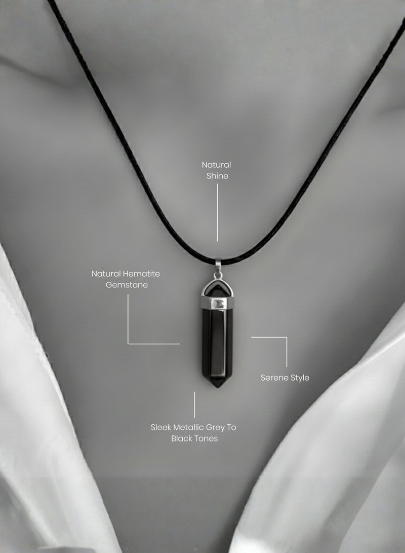 British Fossils Crystal Energy Hematite Pendant - Image 4