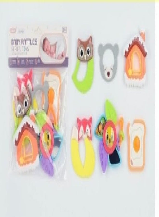 Fratelli Rattle Toys for Babies Infant Colourful Attractive Rattles and Teathers for 0-12 Months New Born Baby Toys Rattle Set with Fun Colors & Soft - Image 2
