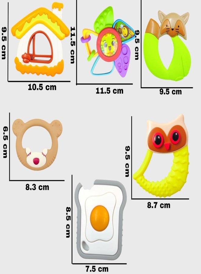 Fratelli Rattle Toys for Babies Infant Colourful Attractive Rattles and Teathers for 0-12 Months New Born Baby Toys Rattle Set with Fun Colors & Soft - Image 3