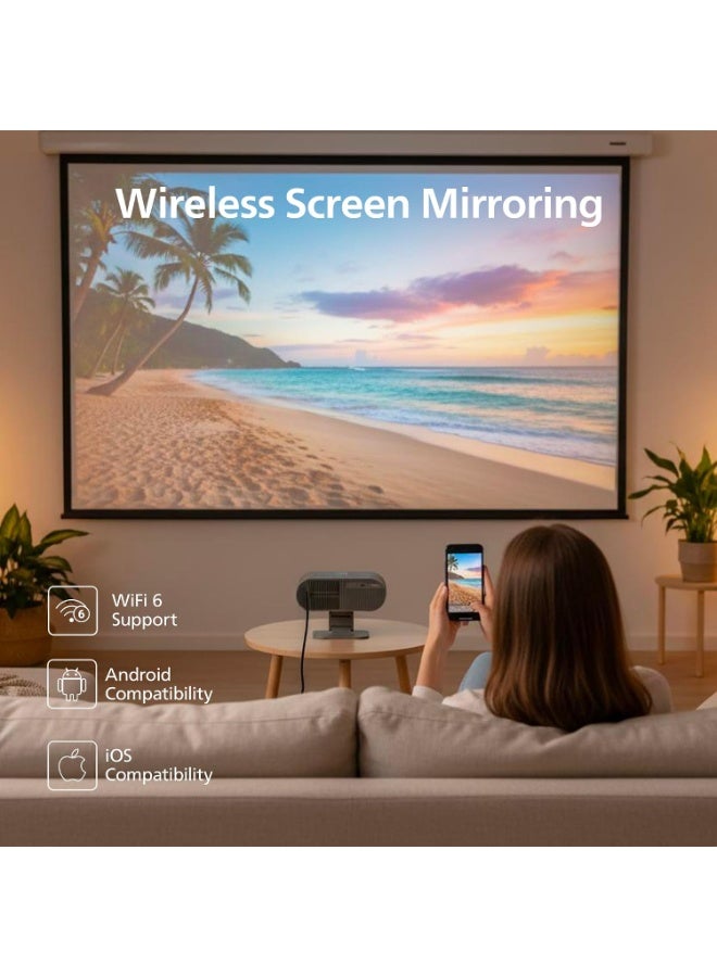 Philips, Neopix 160 Smart Home Cinema Projector, Full HD 1920 x 1080p, 250 Lumens, Google TV, LED Light Source, Rotating Support, Wi-Fi 6, Stereo Sound 2x5 Watts, Black. NPX160/INT black - Image 2