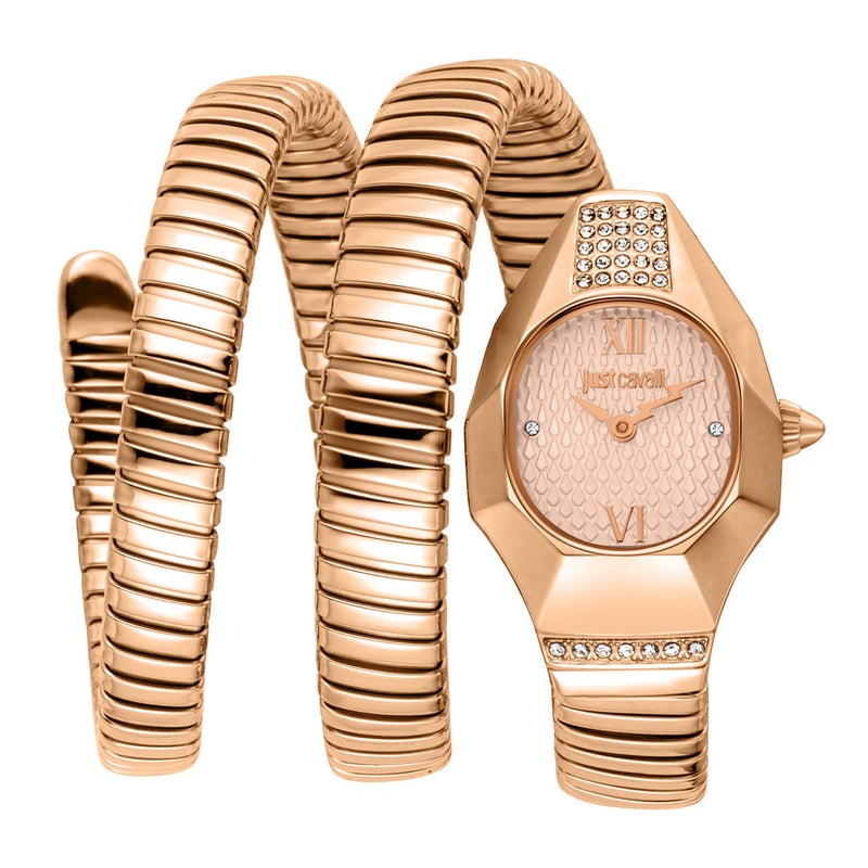 Just Cavalli لونا را مع قرص وردي ذهبي وشريط وردي ذهبي للنساء - JC1L397M0055 - Image 1