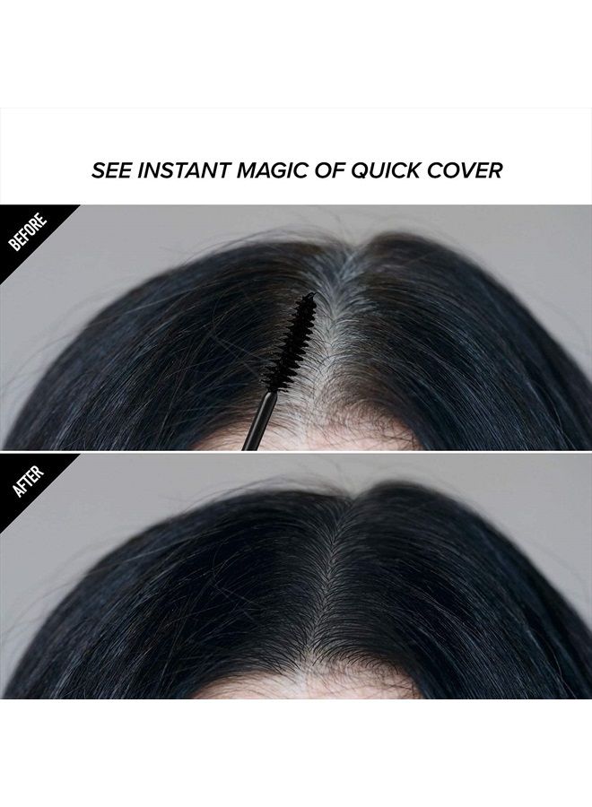 KISS RED by Kiss Quick Cover Root Touch Up Mascara 2PCS Water-Resistant Temporary Gray Concealer Cover Up Brush for Hair and Beard (Jet Black) - Image 4